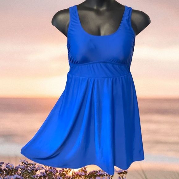 Torrid Blue Active Wireless Scoop Back One Piece Swimsuit Size 2 2XL NWT - Picture 6 of 12